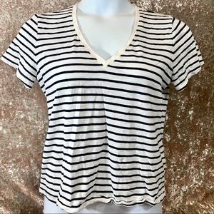 Madewell Whisper Cotton Striped V Neck